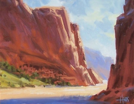 Canyon Dwellers - Canyon de Chelly, Arizona 11" x 14" oil painting by Tom Haas