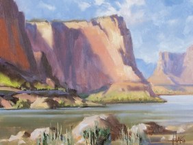 Around the Bend - Grand Canyon 11" x 14" oil painting by Tom Haas