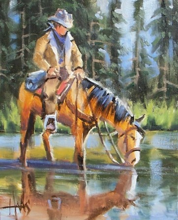 Partner 10" x 8" oil painting by Tom Haas