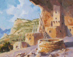 Ancient Village - Colorado 11" x 14" oil painting by Tom Haas