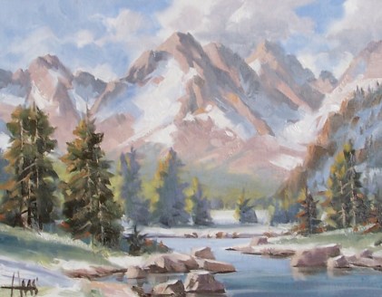 River Trail - Wyoming 11" x 14" oil painting by Tom Haas