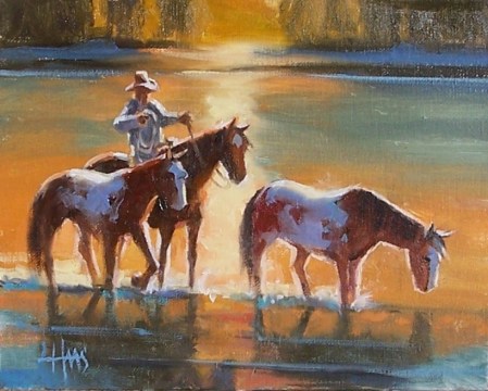Fresh Mounts 8" x 10" oil painting by Tom Haas