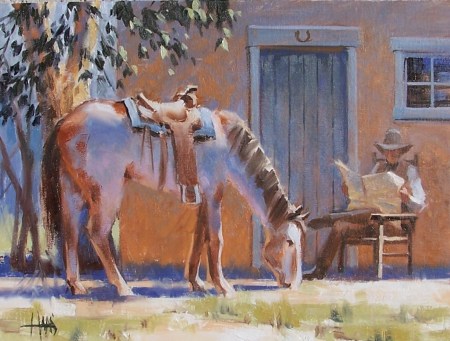 Quiet Time 12" x 16" oil painting by Tom Haas