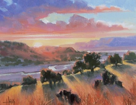 River Valley - New Mexico 11" x 14" oil painting by Tom Haas