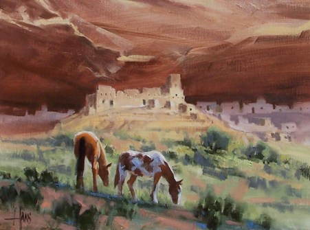 Canyon del Muerto - Arizona 12" x 16" oil painting by Tom Haas