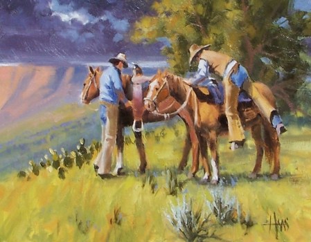 Rim Country Riders 11" x 14" oil painting by Tom Haas