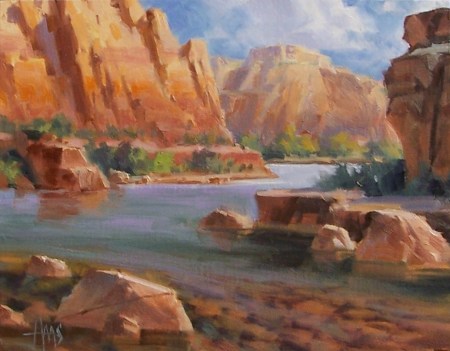 Slow Bend - Arizona 11" x 14" oil painting by Tom Haas
