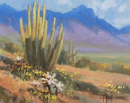 North of Ajo - Arizona 8" x 10" oil painting by Tom Haas