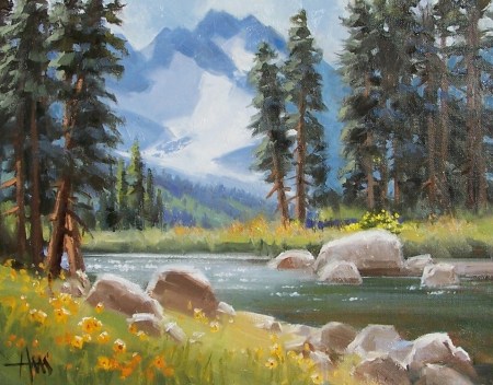 Spring's Arrival - Colorado 11" x 14" oil painting by Tom Haas