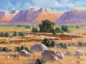 Vermillion Cliffs - Arizona 11" x 14" oil painting by Tom Haas