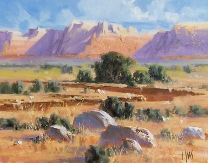 Vermillion Cliffs - Arizona 11" x 14" oil painting by Tom Haas