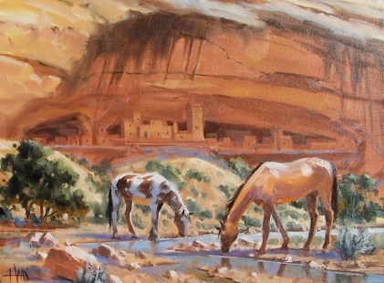 Canyon del Muerto - Arizona 12" x 16" oil painting by Tom Haas