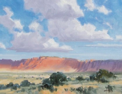 Navajo Breezes - Red Mesa Arizona 11" x 14" oil painting by Tom Haas