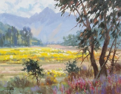 Season of Color - Southern Arizona 11" x 14" oil painting by Tom Haas