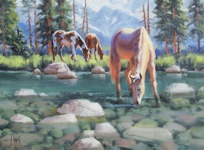 Cool Summer - Wyoming 12" x 16" oil painting by Tom Haas