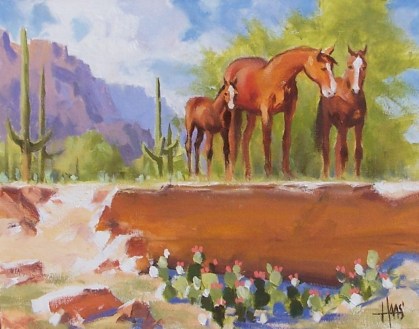 Free Range - Arizona 11" x 14" oil painting by Tom Haas