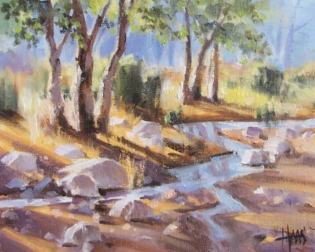 Gurgling Along - Southern Arizona 8" x 10" oil painting by Tom Haas