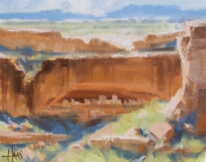 Mesa Cliffs - Arizona 8" x 10" oil painting by Tom Haas