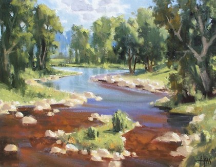 Live Streaming - Northern Arizona 11" x 14" oil painting by Tom Haas