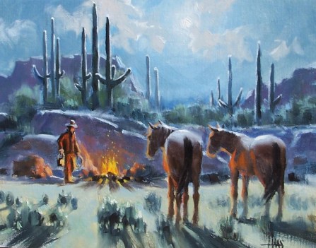 Time for Oats - Arizona 11" x 14" oil painting by Tom Haas