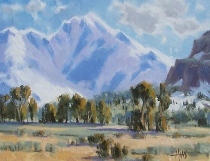 Mountain Solitude - Wyoming 11" x 14" oil painting by Tom Haas