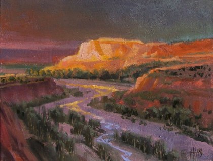 Passing Storm - Arizona 11" x 14" oil painting by Tom Haas