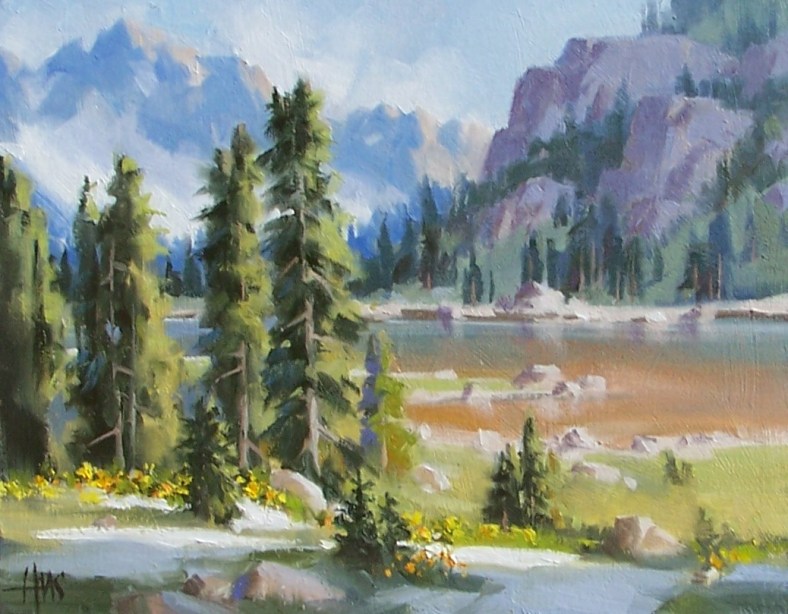 Warming Up - Colorado 11" x 14" oil painting by Tom Haas
