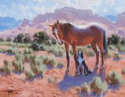 Shade 11" x 14" oil painting by Tom Haas