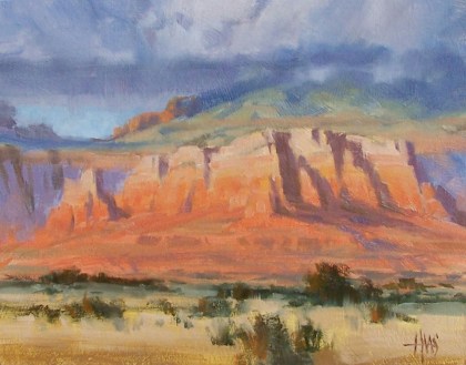 Between Storms - Arizona 11" x 14" oil painting by Tom Haas