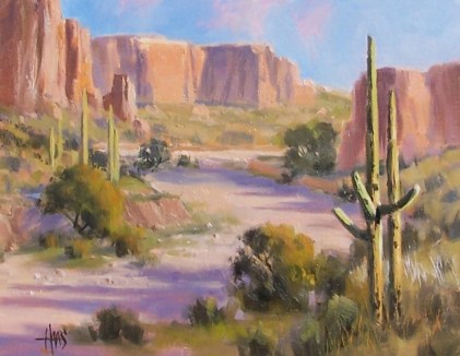 Jackrabbit Valley - Arizona 11" x 14" oil painting by Tom Haas
