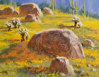 Messages - Phoenix Arizona 11" x 14" oil painting by Tom Haas