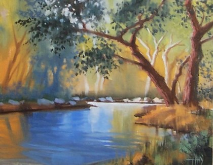 Verde River - Arizona 11" x 14" oil painting by Tom Haas