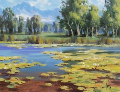 Water Garden - Colorado 11" x 14" oil painting by Tom Haas