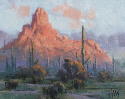 First Light - Arizona 8" x 10" oil painting by Tom Haas