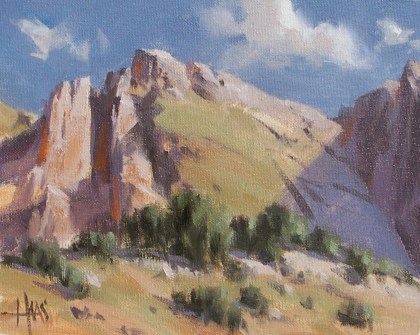 Telegraph Pass - Arizona 8" x 10" oil painting by Tom Haas