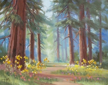 Morning Mist - California 11" x 14" oil painting by Tom Haas
