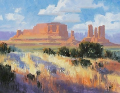 Tribal Homeland - Monument Valley, Arizona/Utah Border 11" x 14" oil painting by Tom Haas