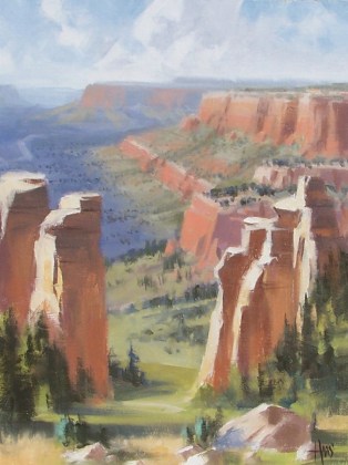 Descending Trail - Grand Canyon 16" x 12" oil painting by Tom Haas