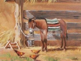 Morning Chatter 11" x 14" oil painting by Tom Haas