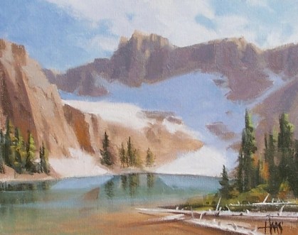 Rocky Mountain High - Wyoming 8" x 14" oil painting by Tom Haas