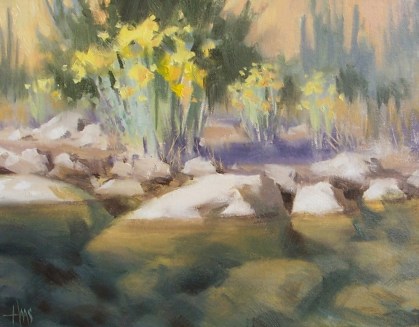 Creekside - Arizona 11" x 14" oil painting by Tom Haas