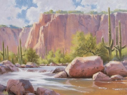 Salt River Cliffs - Arizona 12" x 16" oil painting by Tom Haas