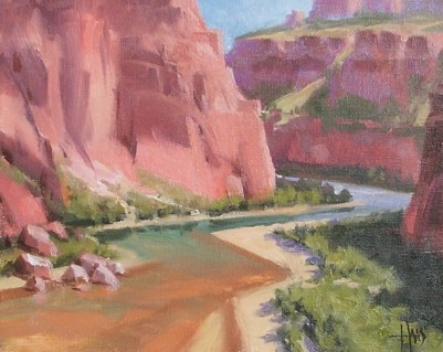 Canyon Floor - Grand Canyon, Arizona 8" x 10" oil painting by Tom Haas