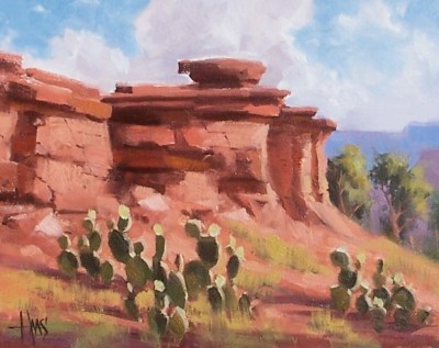 Crumbling Layers - New Mexico 8" x 10" oil painting by Tom Haas